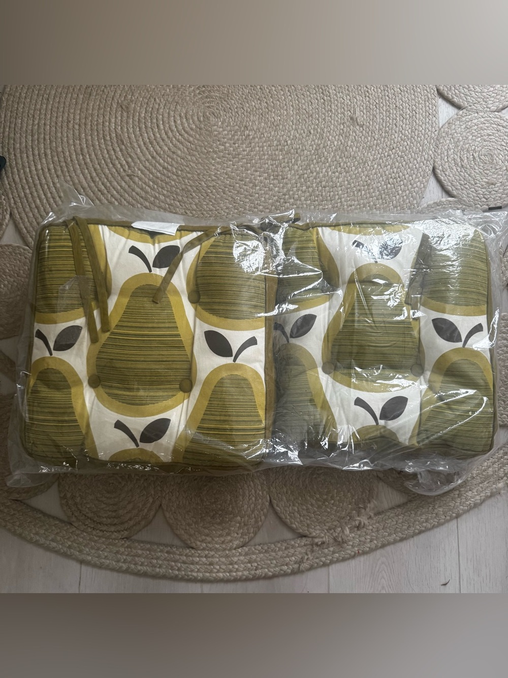 3 Orla Kiely chair cushions